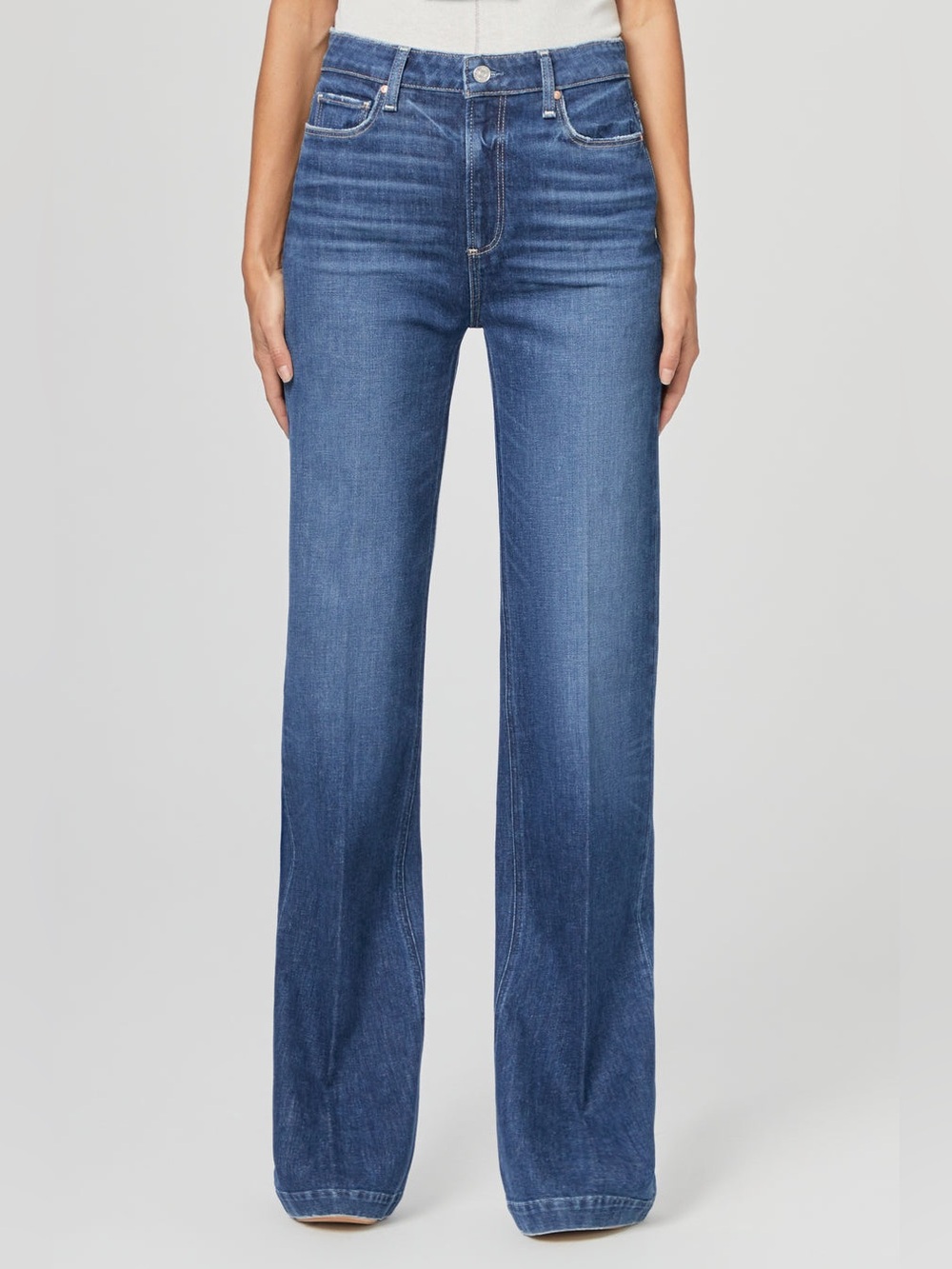 Paige Leenah Wide Leg Jeans in Narrative